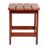 Flash Furniture Charlestown All-Weather Poly Resin Wood Adirondack Side Table in Red JJ-T14001-RED-GG